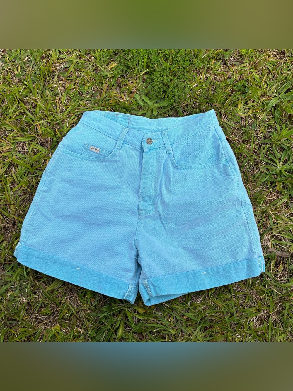 Vintage Pastel Blue Riders by Lee Mom Shorts size 28